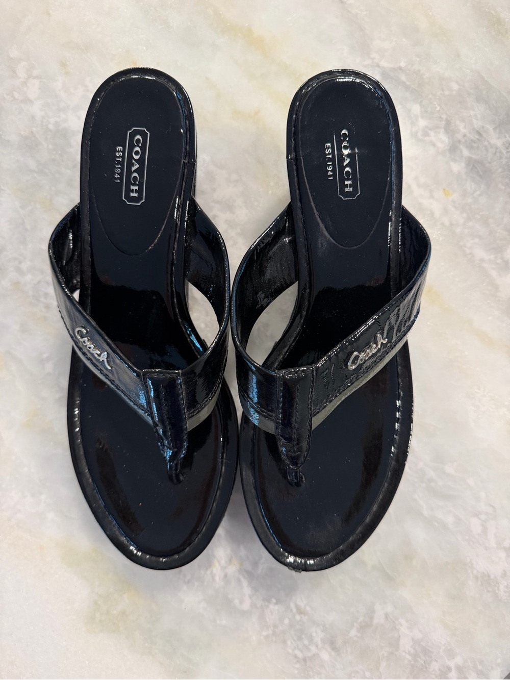 Coach Signature C Logo Platform Wedge Jody Sandal